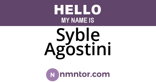 Syble Agostini