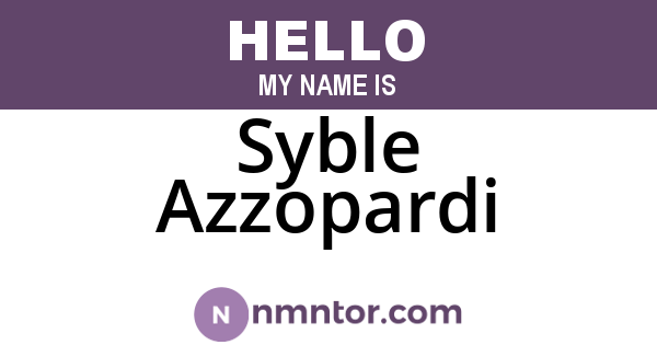 Syble Azzopardi
