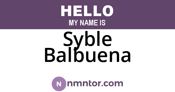 Syble Balbuena