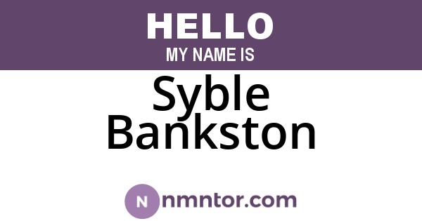 Syble Bankston