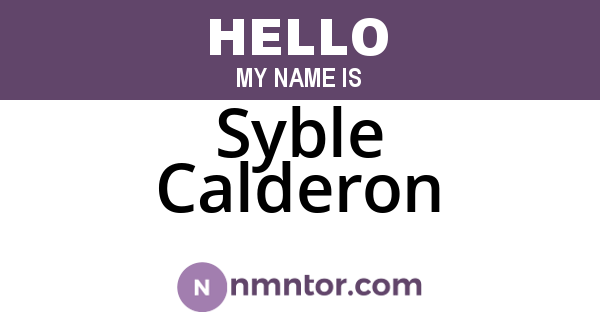 Syble Calderon