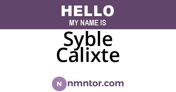 Syble Calixte