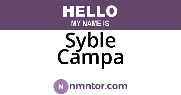 Syble Campa