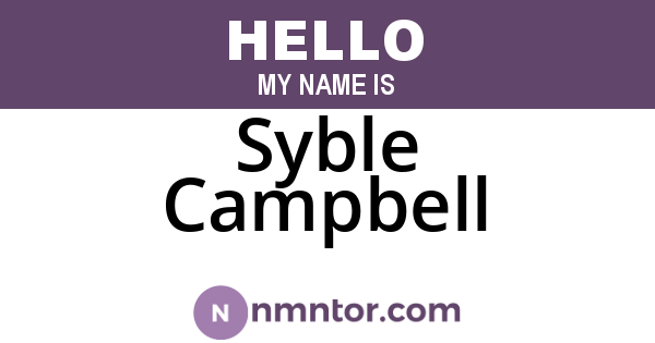 Syble Campbell