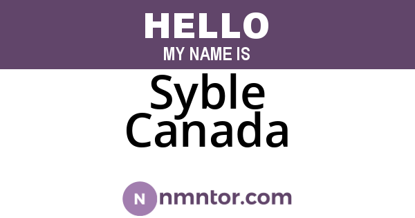 Syble Canada