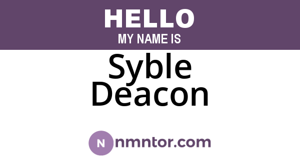Syble Deacon