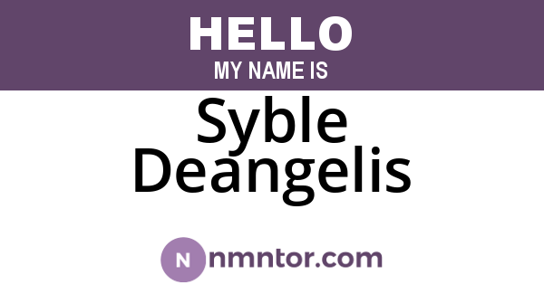 Syble Deangelis