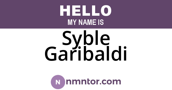 Syble Garibaldi