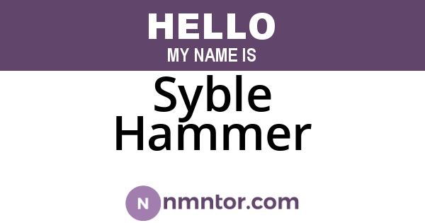 Syble Hammer