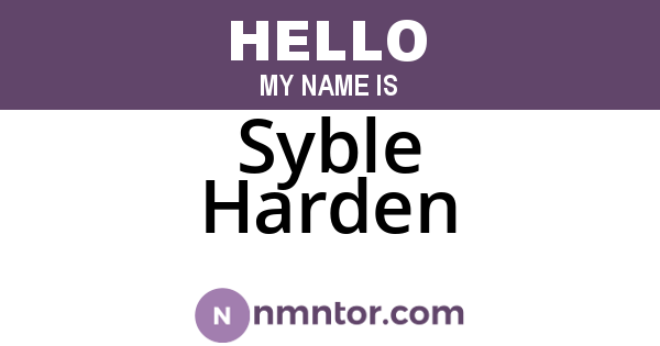 Syble Harden