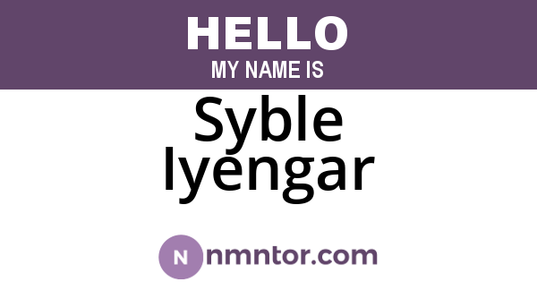 Syble Iyengar