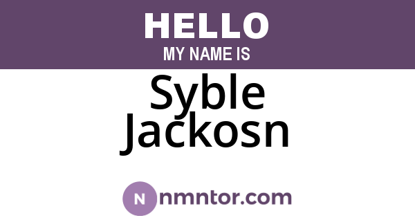 Syble Jackosn