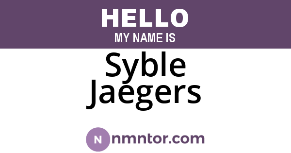 Syble Jaegers