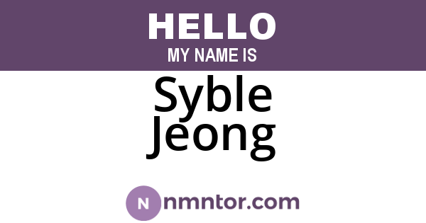 Syble Jeong