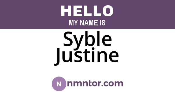 Syble Justine
