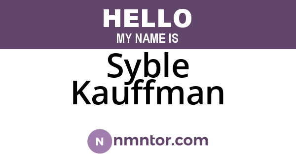 Syble Kauffman