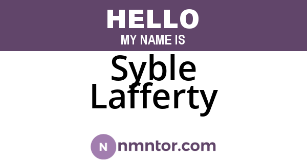 Syble Lafferty