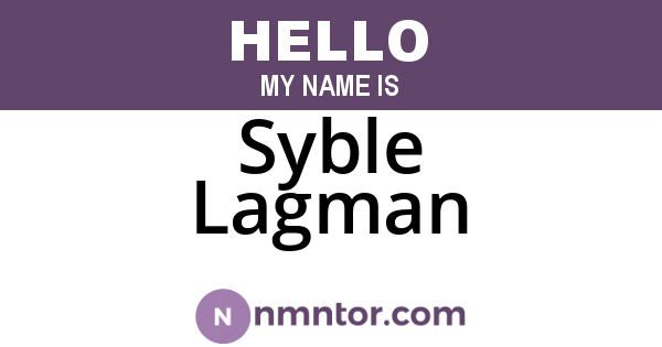 Syble Lagman