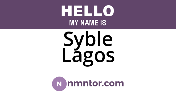 Syble Lagos