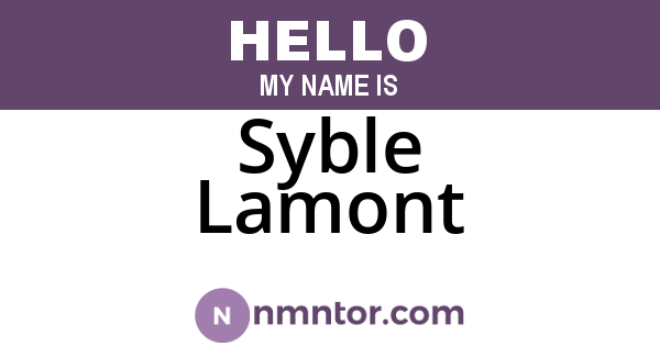 Syble Lamont