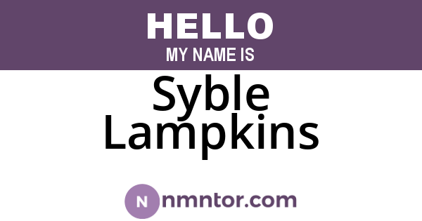 Syble Lampkins