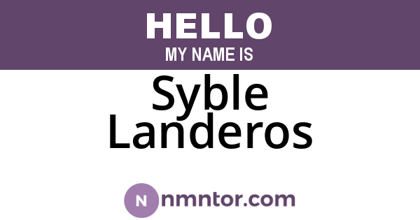 Syble Landeros