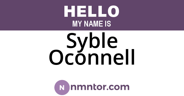 Syble Oconnell