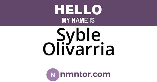 Syble Olivarria