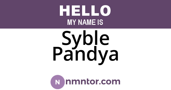 Syble Pandya