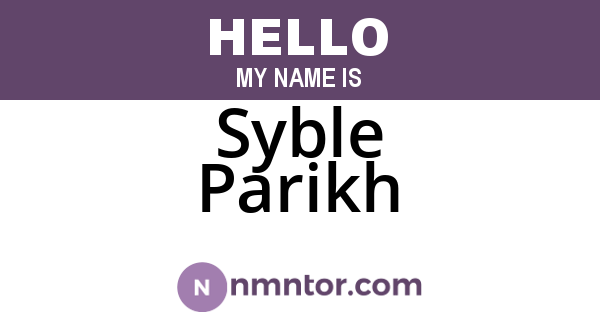 Syble Parikh