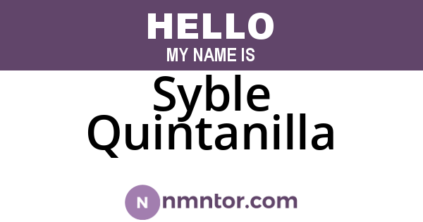 Syble Quintanilla