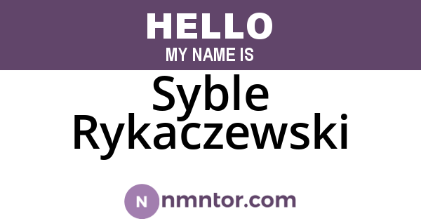 Syble Rykaczewski