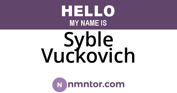 Syble Vuckovich