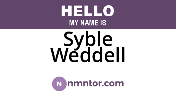 Syble Weddell