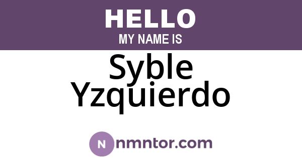 Syble Yzquierdo