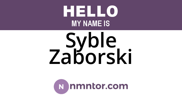 Syble Zaborski