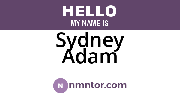 Sydney Adam