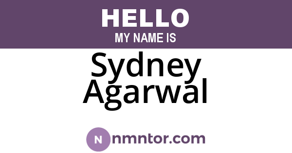 Sydney Agarwal