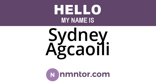 Sydney Agcaoili