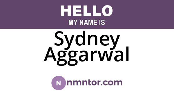 Sydney Aggarwal