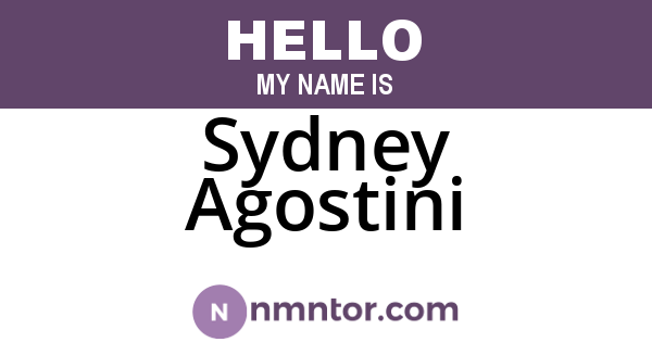 Sydney Agostini