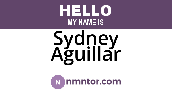 Sydney Aguillar