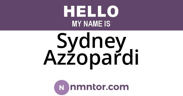 Sydney Azzopardi