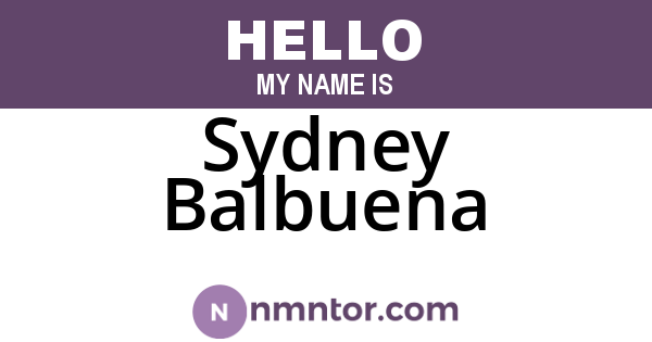 Sydney Balbuena
