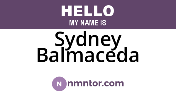 Sydney Balmaceda