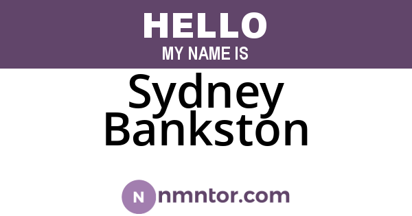 Sydney Bankston