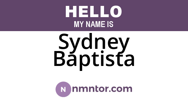Sydney Baptista