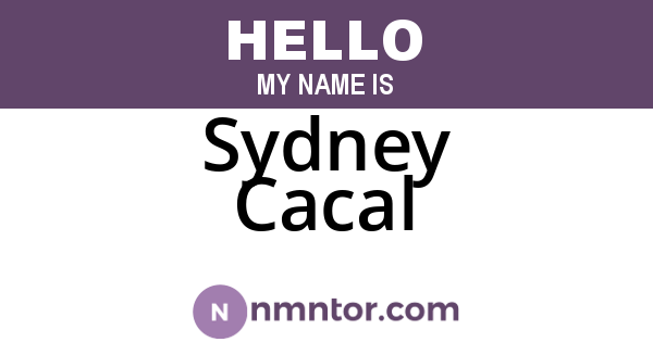 Sydney Cacal