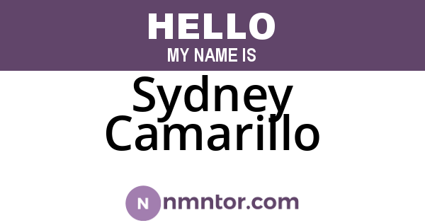 Sydney Camarillo