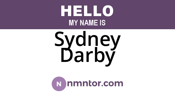Sydney Darby